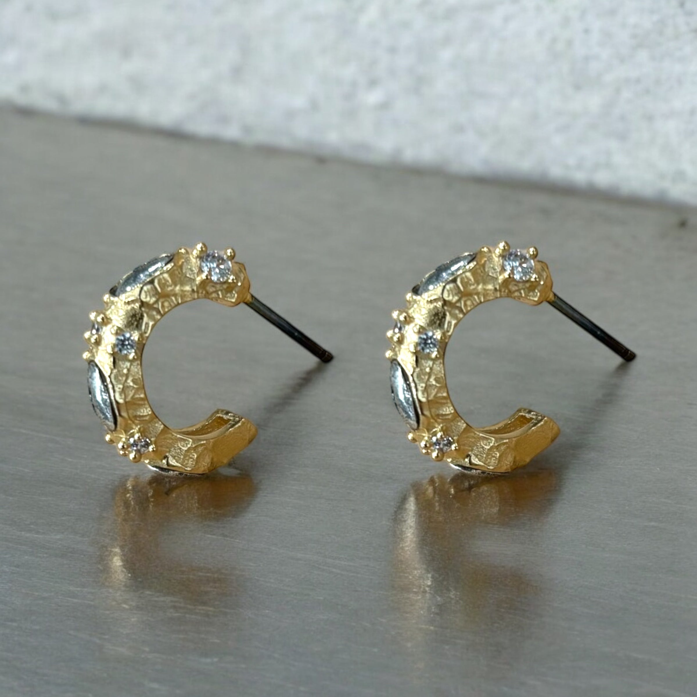 MENA HOOPS- GLD/SILVER main image 1