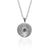 BRUSHED SILVER RONDO CIRCLE PENDANT NECKLACE