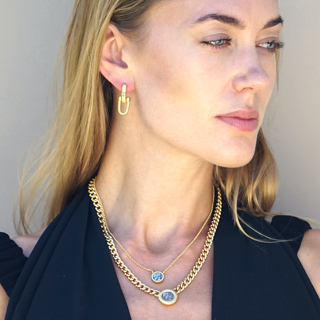 【TATIANA】Mini oval coin pearl necklace set★送料・関税込★ ☆人気☆【TATIANA】☆Mini oval coin pearl necklace se.t☆