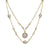 GOLD TWO TIER TWISTED RING FAUSTINA NECKLACE