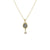 GOLD PAVIA COIN & FRAME PEARL NECKLACE