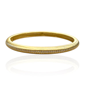 GOLD RIVA PAVE BANGLE