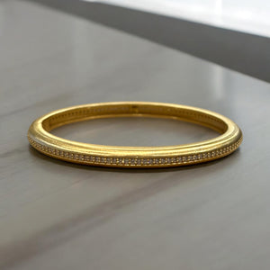 GOLD RIVA PAVE BANGLE