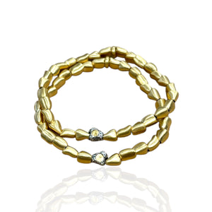 GOLD MILOS MINI NUGGET BRACELETS