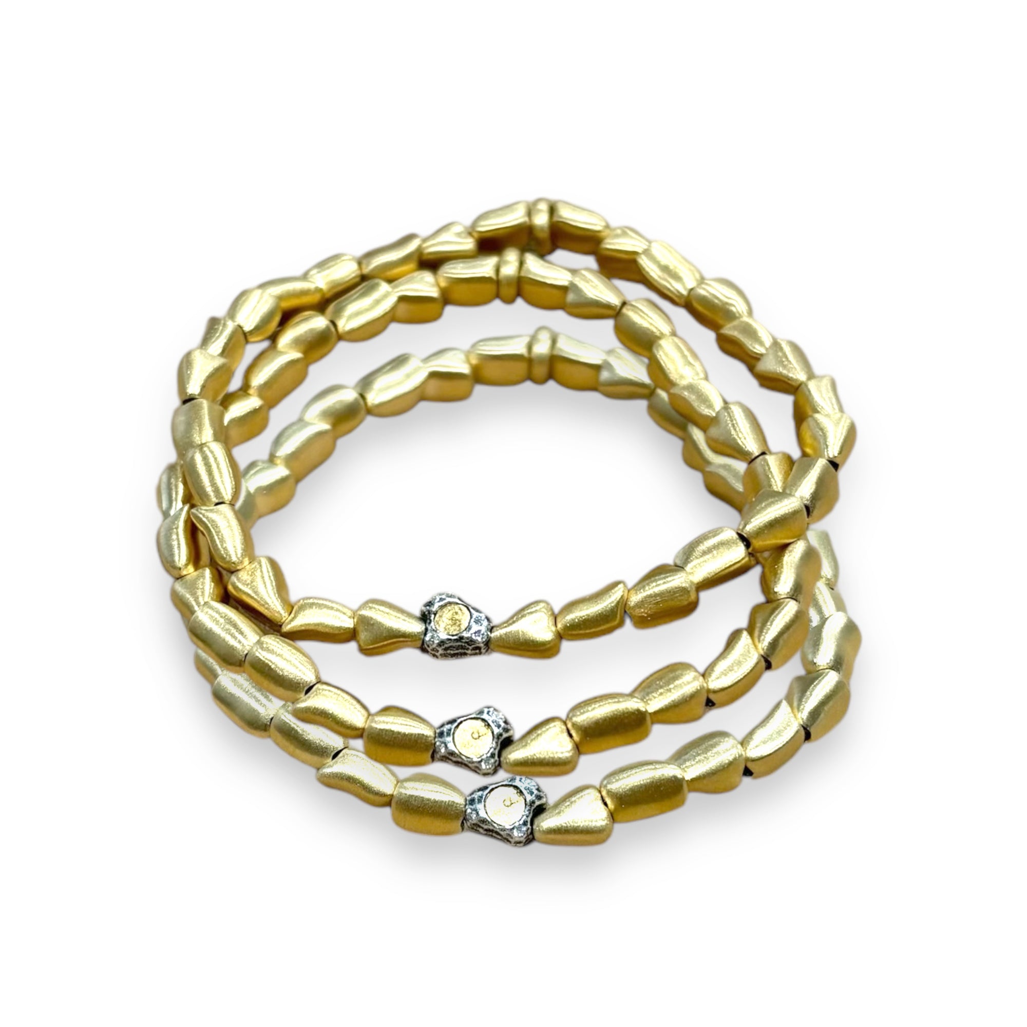 GOLD MILOS MINI NUGGET BRACELETS