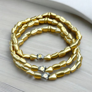 GOLD MILOS MINI NUGGET BRACELETS