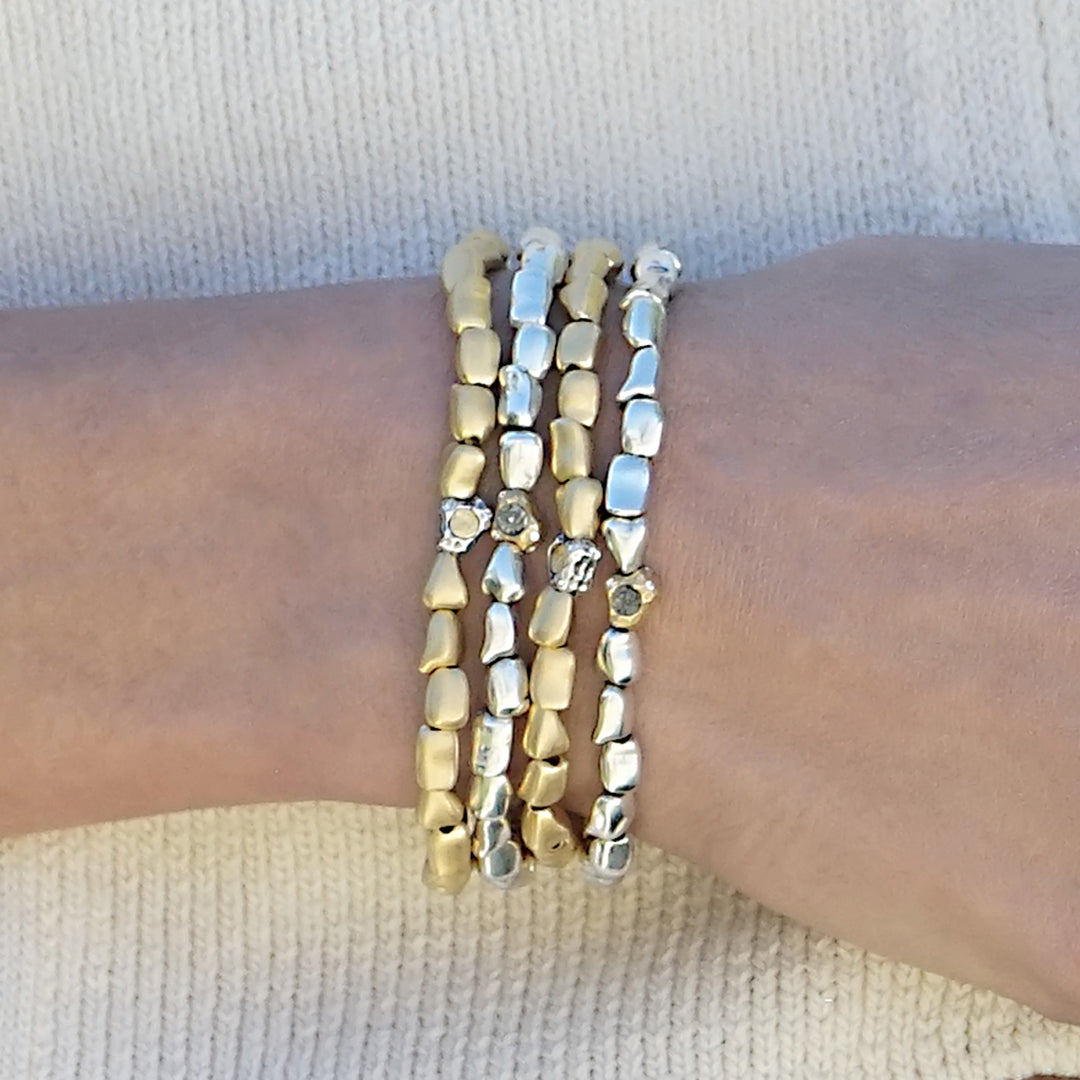 GOLD MILOS MINI NUGGET BRACELET