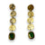 VINTAGE GOLD COIN GREEN BEAD EARRINGS