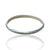 BRUSHED SILVER TRINITY PAVE BANGLE