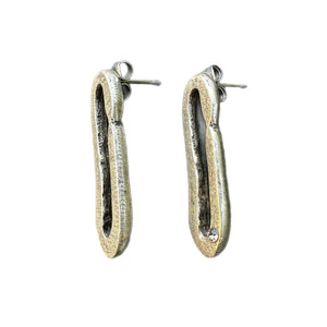 VINTAGE SILVER SAFETY PIN STUDS