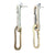 TWO TONE DROP SAFETY PIN EARRINGS