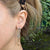 TWO TONE DROP SAFETY PIN EARRINGS