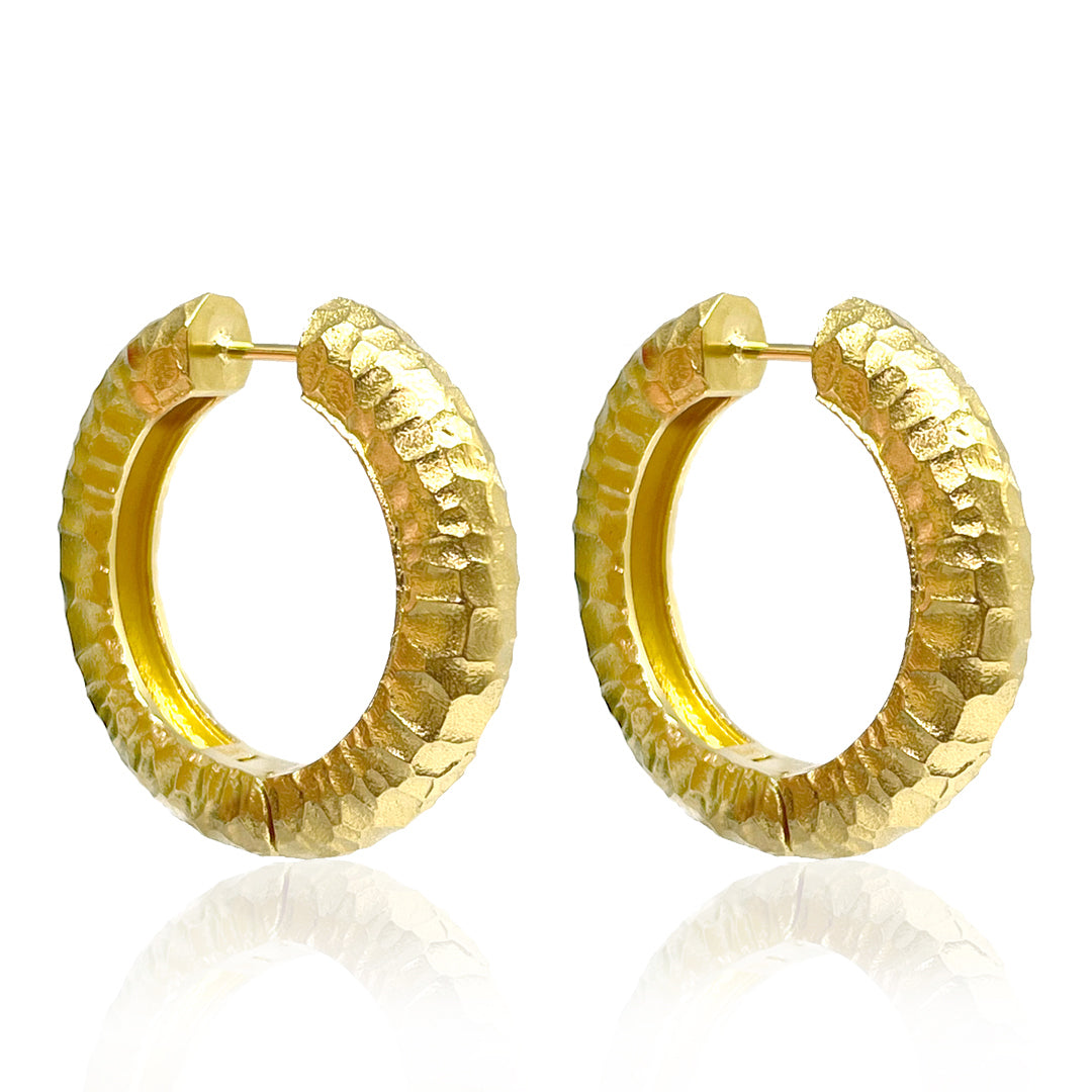 GOLD LARGO TUBE HOOPS 1.5&quot;