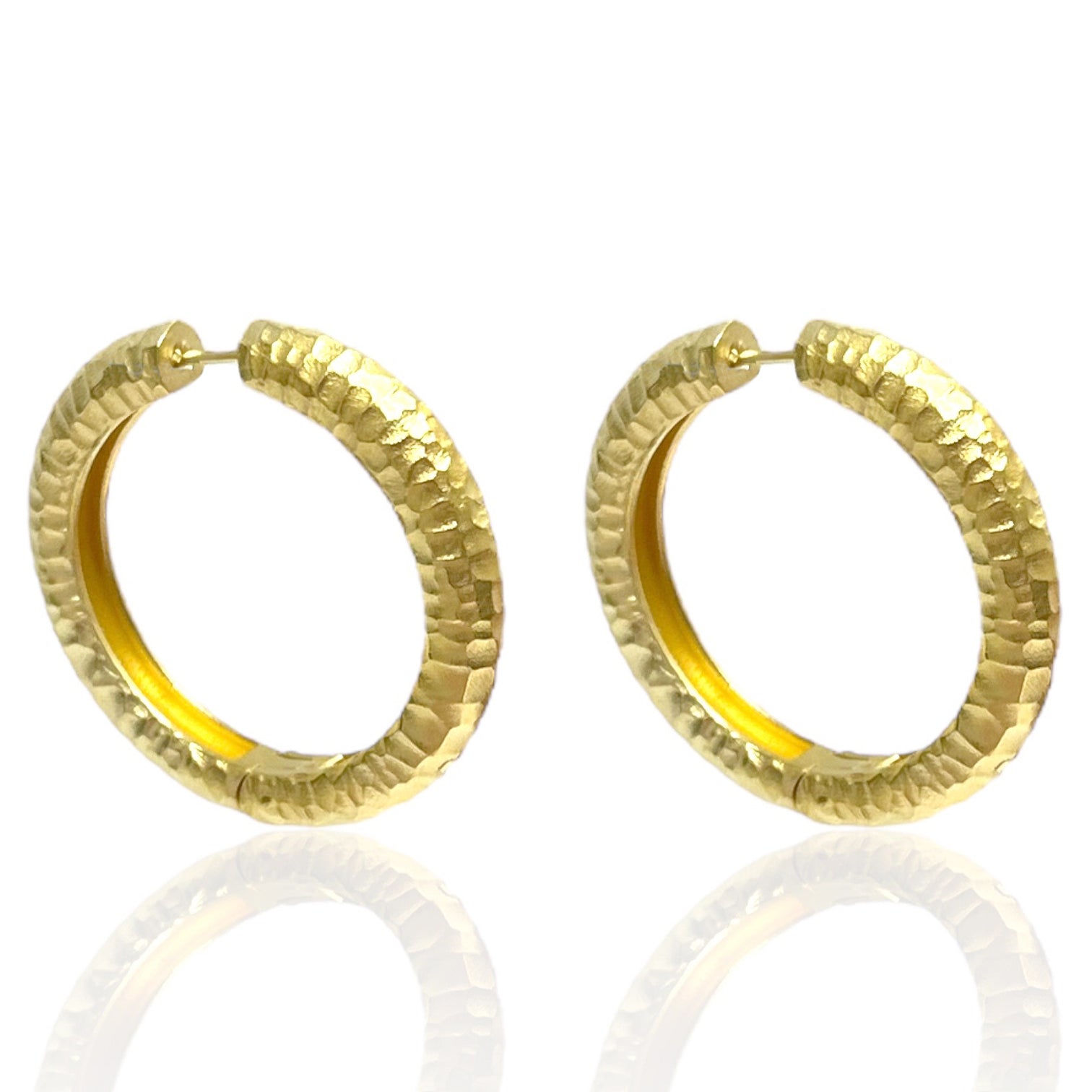 GOLD LARGO TUBE HOOPS 2&quot;