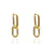 GOLD DOUBLE PAVE RICO EARRING