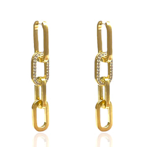 GOLD PAVE RICO EARRING
