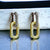 VINTAGE SILVER TWO TONE PAPERCLIP RICO EARRINGS