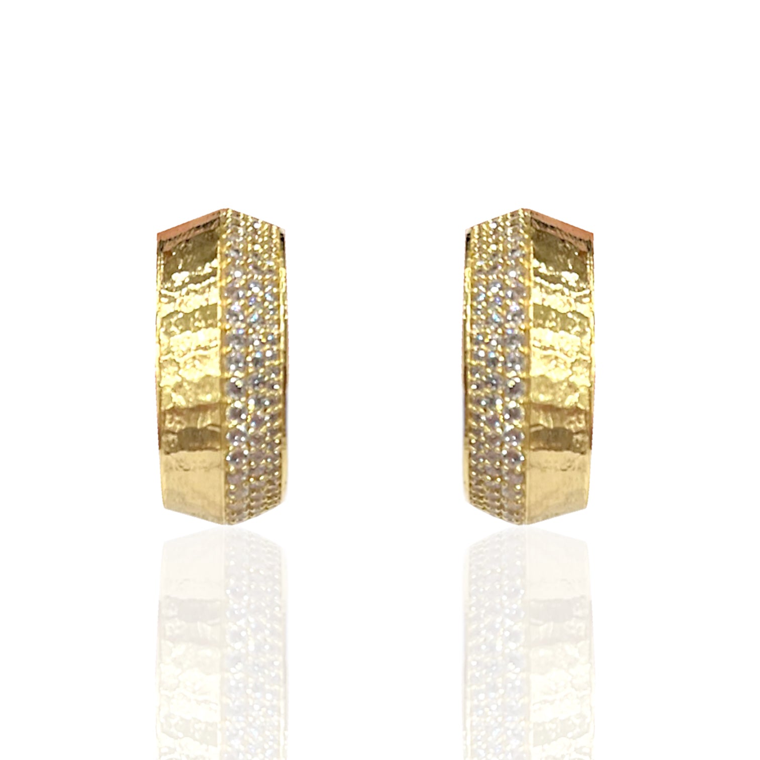 GOLD PAVE NOMA HOOPS