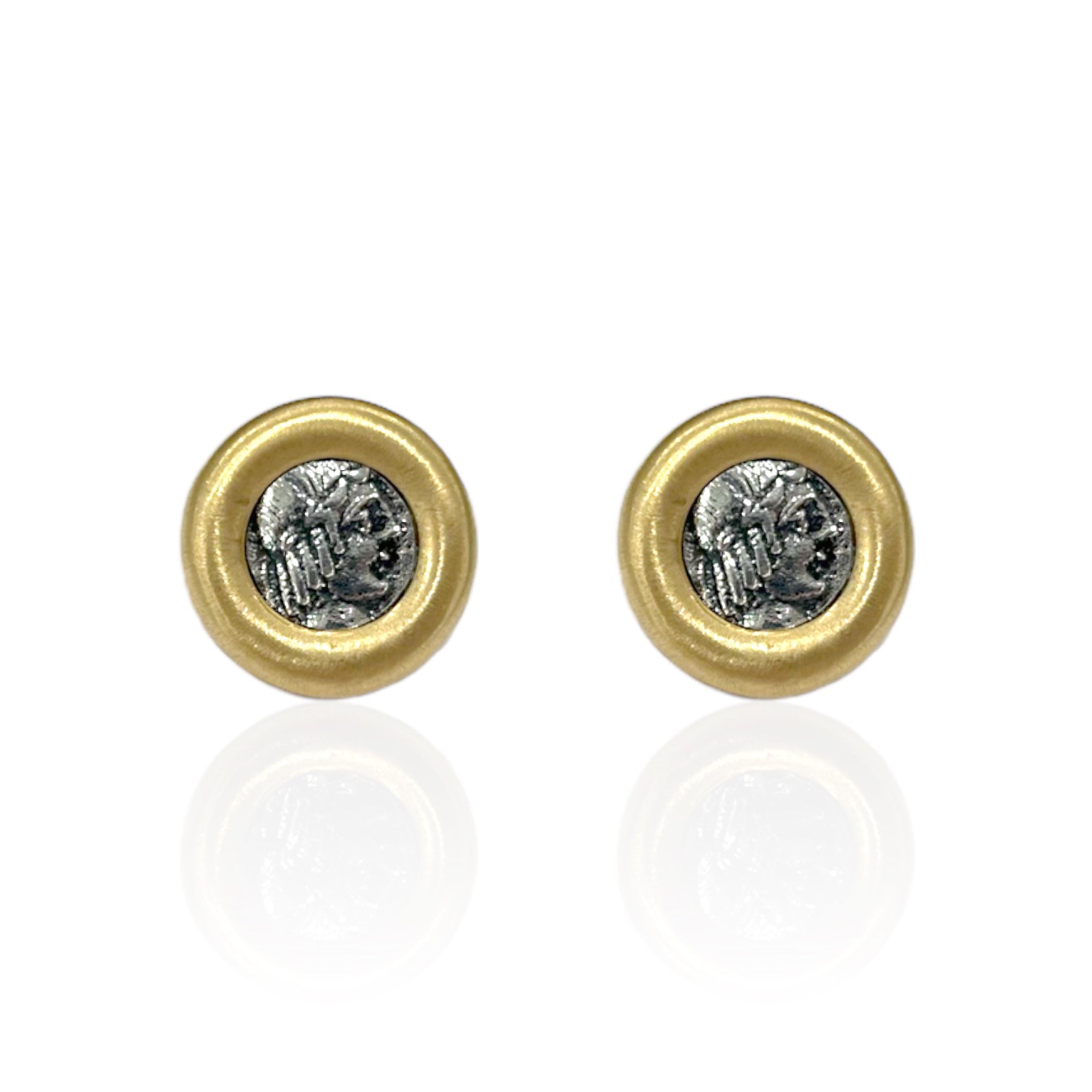 GOLD OLENA COIN STUDS