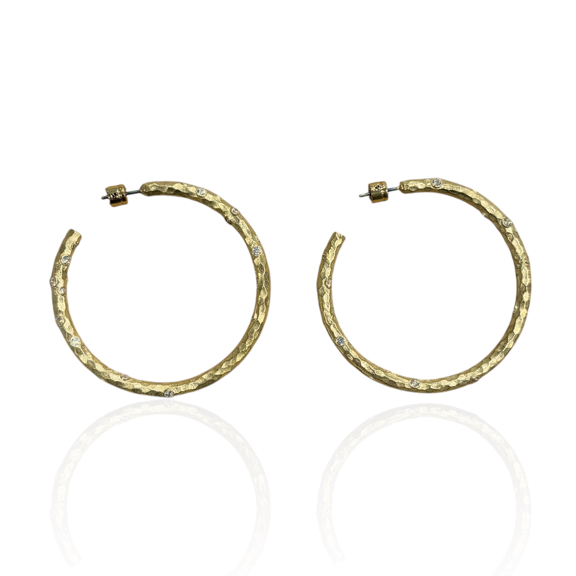 GOLD PAVIA HOOP 2&quot;