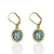 GOLD PAVIA COIN & FRAME DANGLE EARRINGS