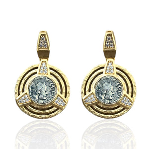 GOLD MORRO COIN EARRINGS