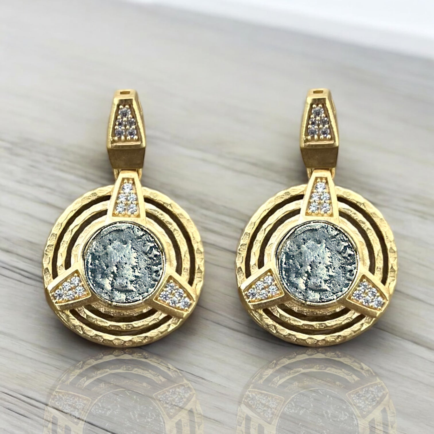 GOLD MORRO COIN EARRINGS