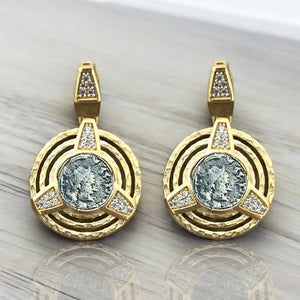 GOLD MORRO COIN EARRINGS