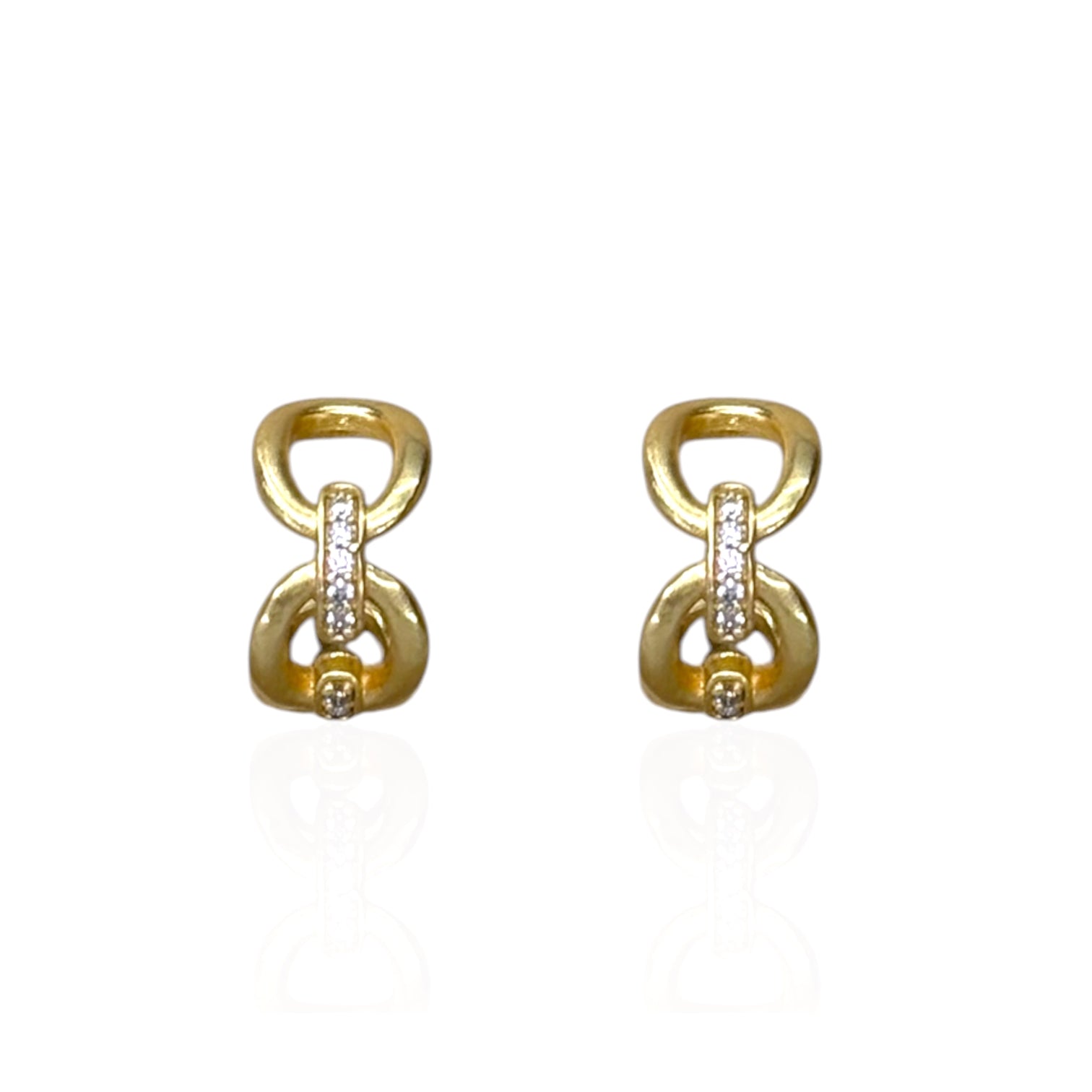 GOLD CLEO LINK HOOPS