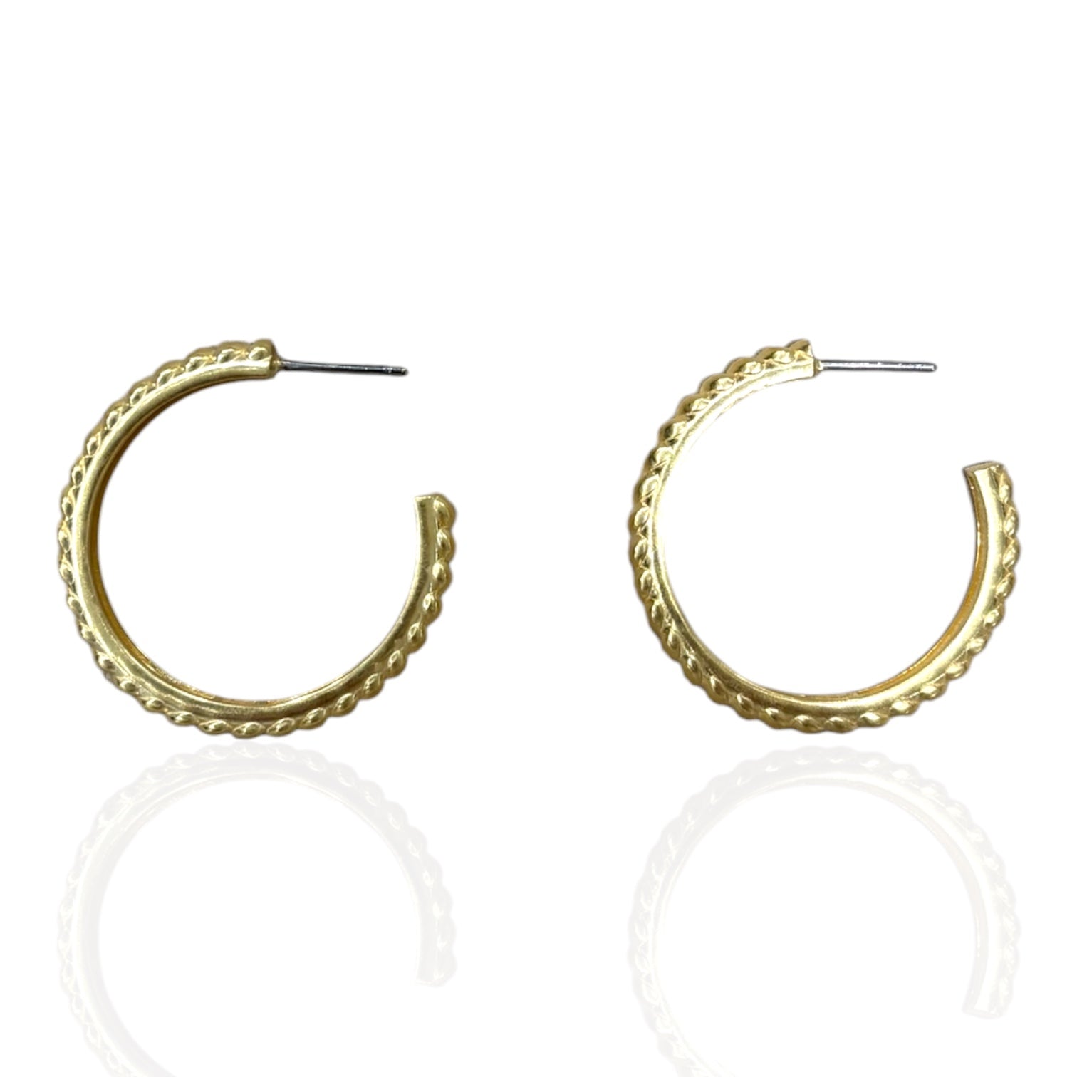 GOLD SORELLA TWIST HOOPS