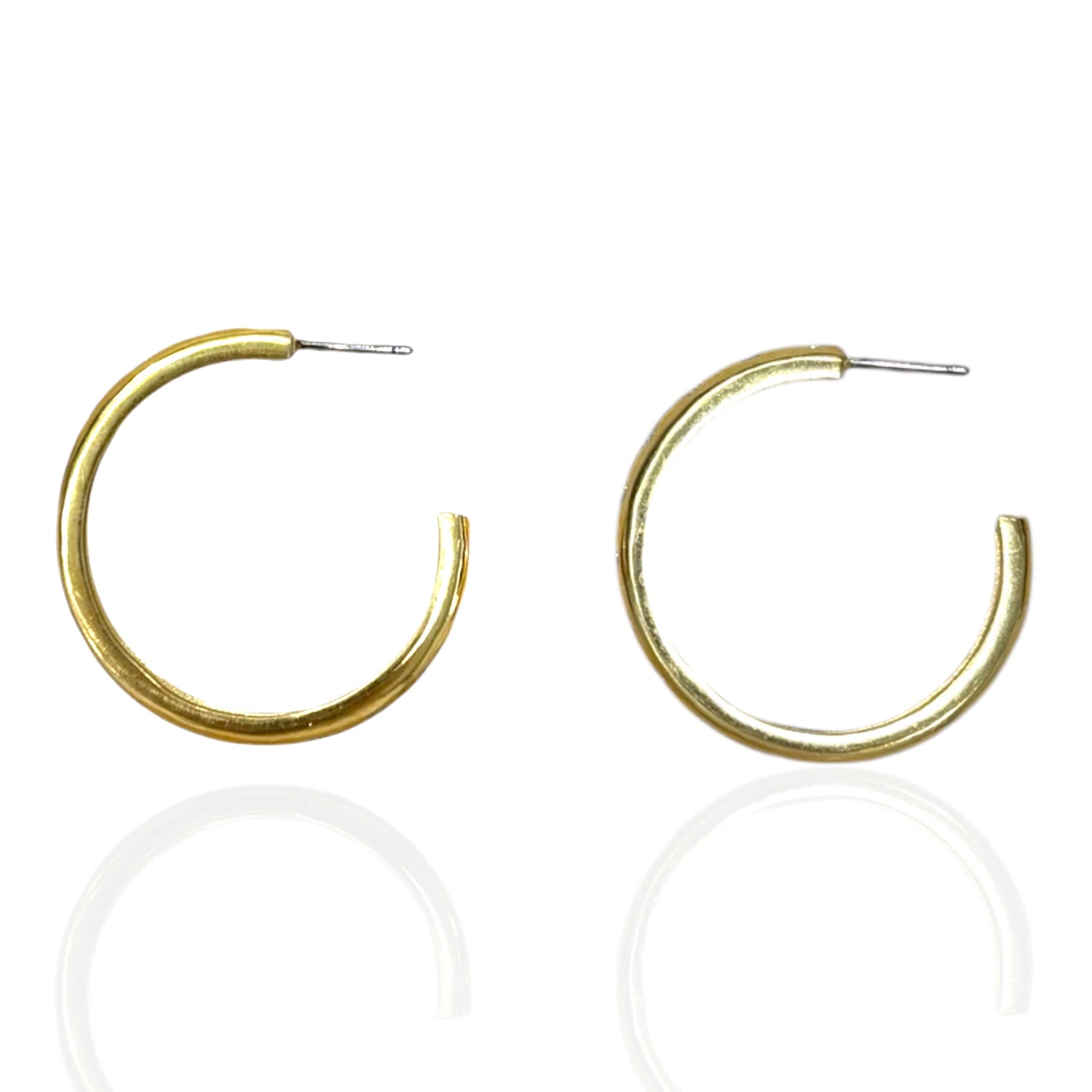 GOLD VIERA SIGNATURE ROW HOOPS