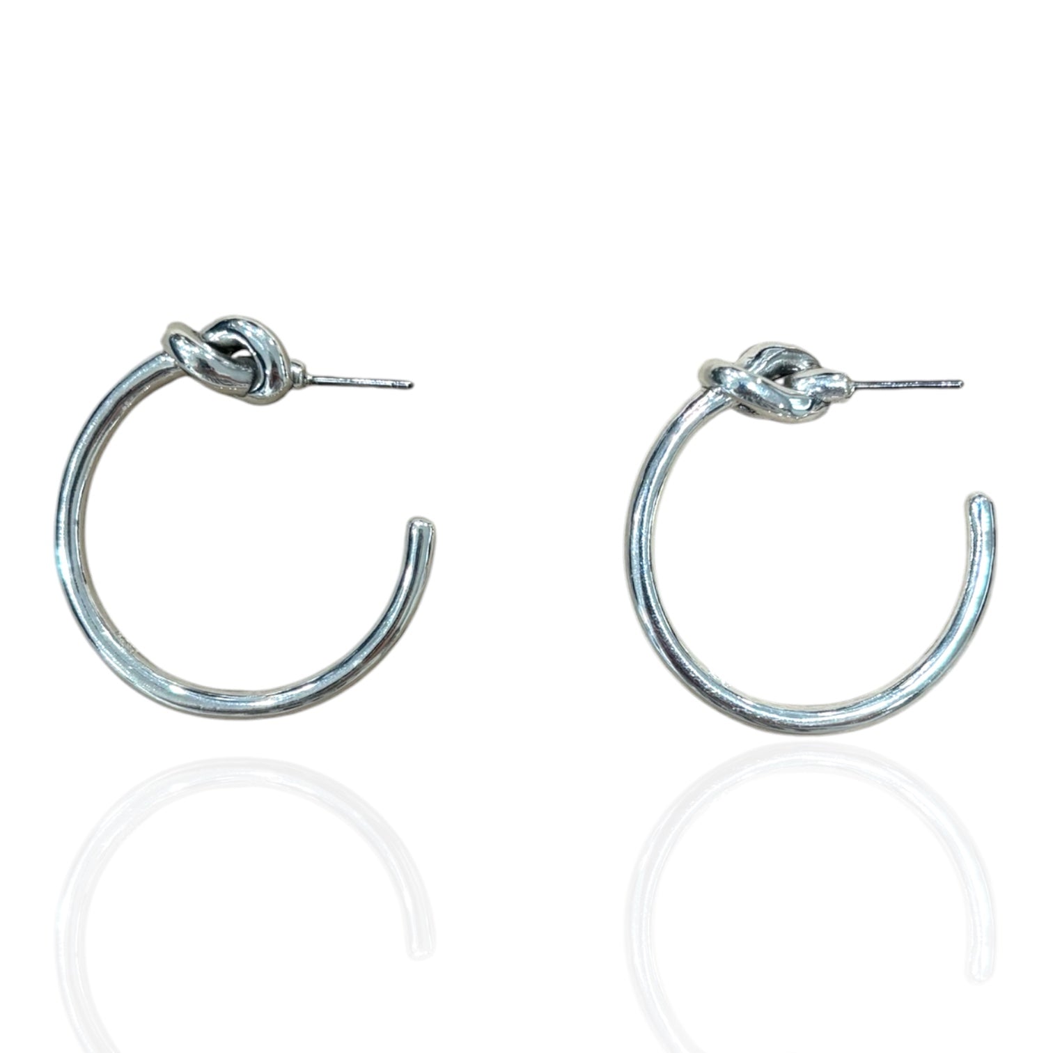 VINTAGE SILVER NOA KNOT HOOPS
