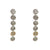 VINTAGE SILVER SIX COIN POST EARRING
