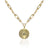 GOLD RONDO LINK PENDANT NECKLACE