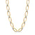 GOLD TWO-TONE RAVELLE HAMMERED CHAIN NECKLACE