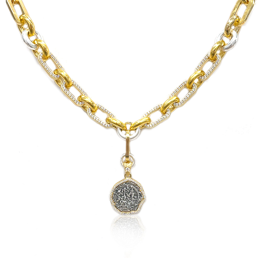 GOLD PAVE RICO MOLAT NECKLACE