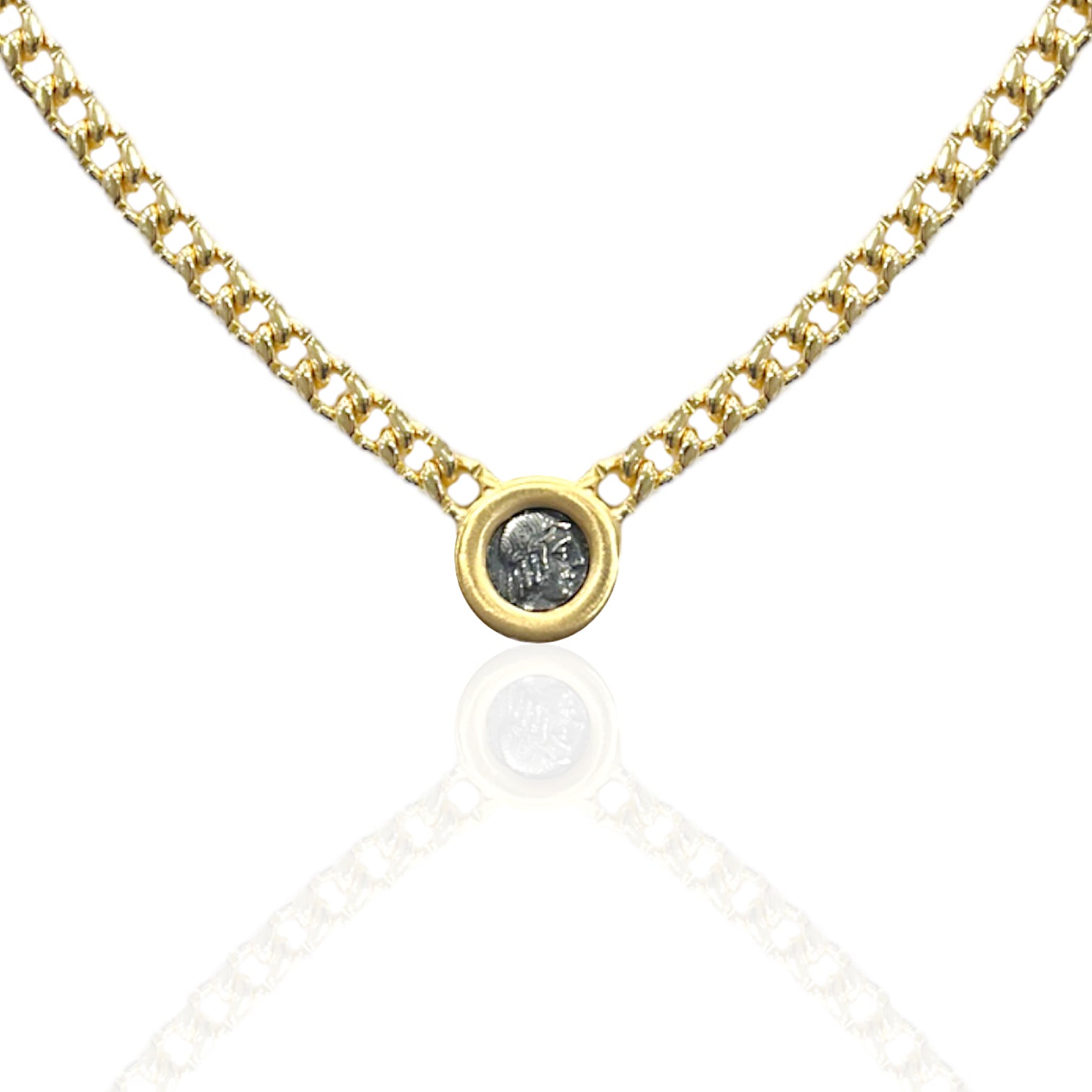 【TATIANA】Brilliant Pastel Mix Necklace★送料無料★2色 Platinum Half Moon Necklace