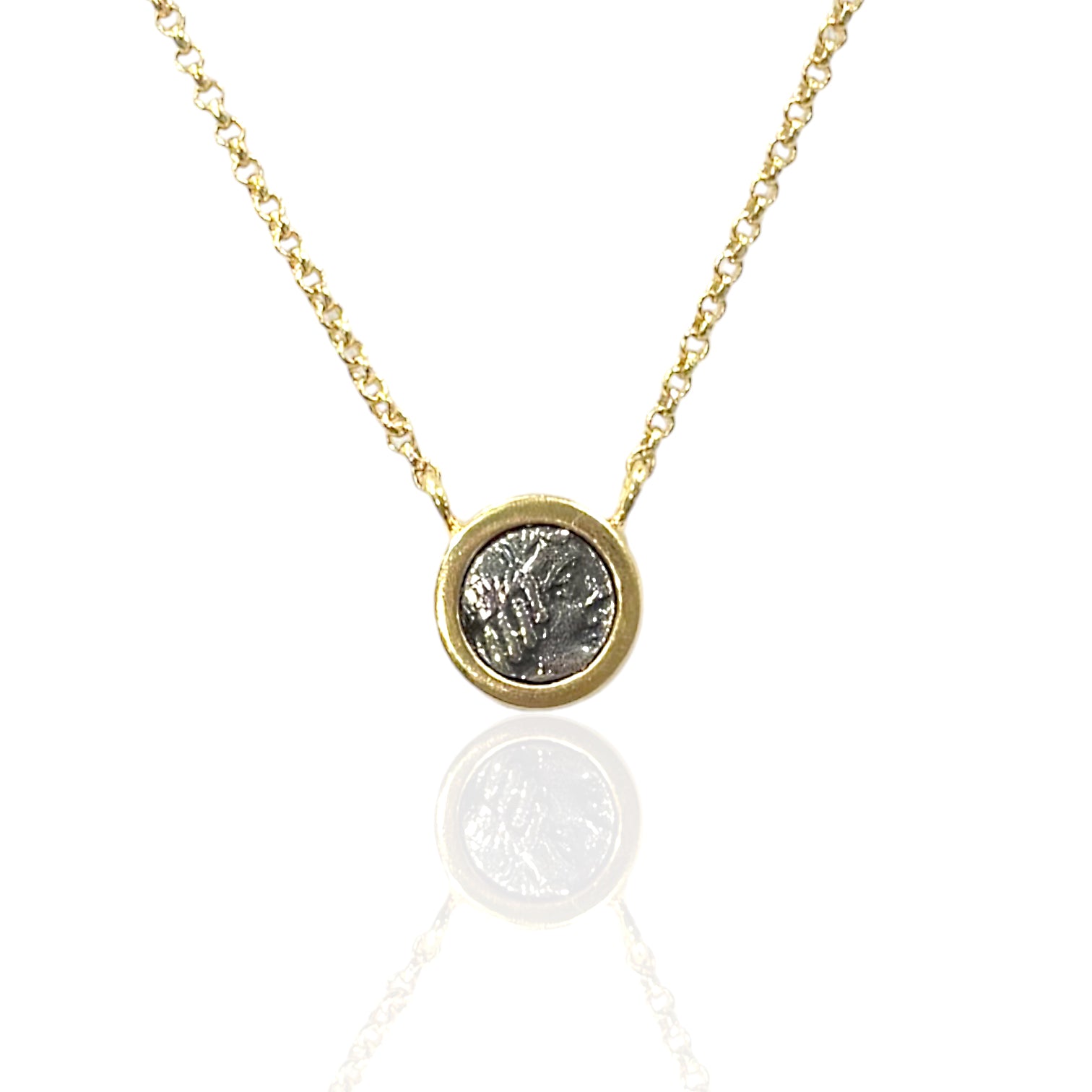 GOLD FLORA COIN NECKLACE