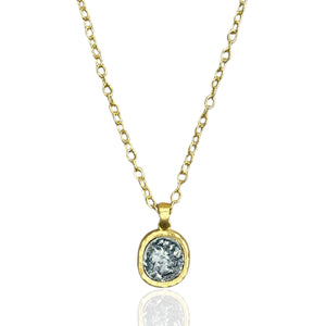 GOLD PAVIA COIN & FRAME NECKLACE