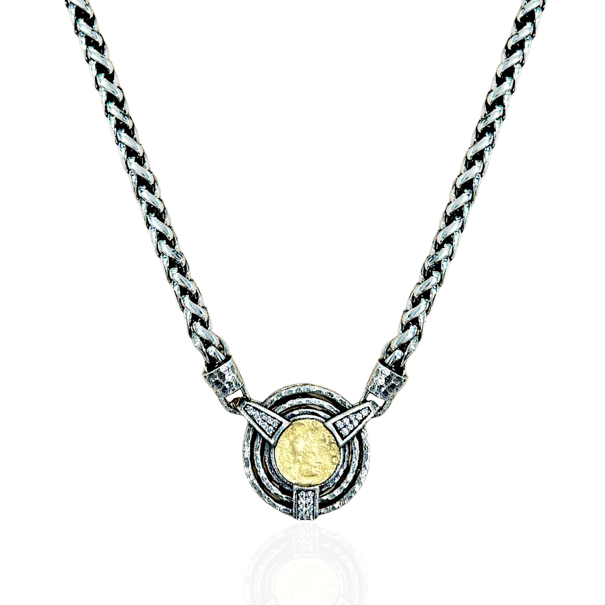 VINTAGE SILVER MORRO COIN NECKLACE