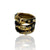 GOLD AND BROWN ENAMEL TUSCANY 3 ROW VINTAGE COIN RING