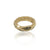 GOLD THIN WAVE IMPRESSION BAND RING
