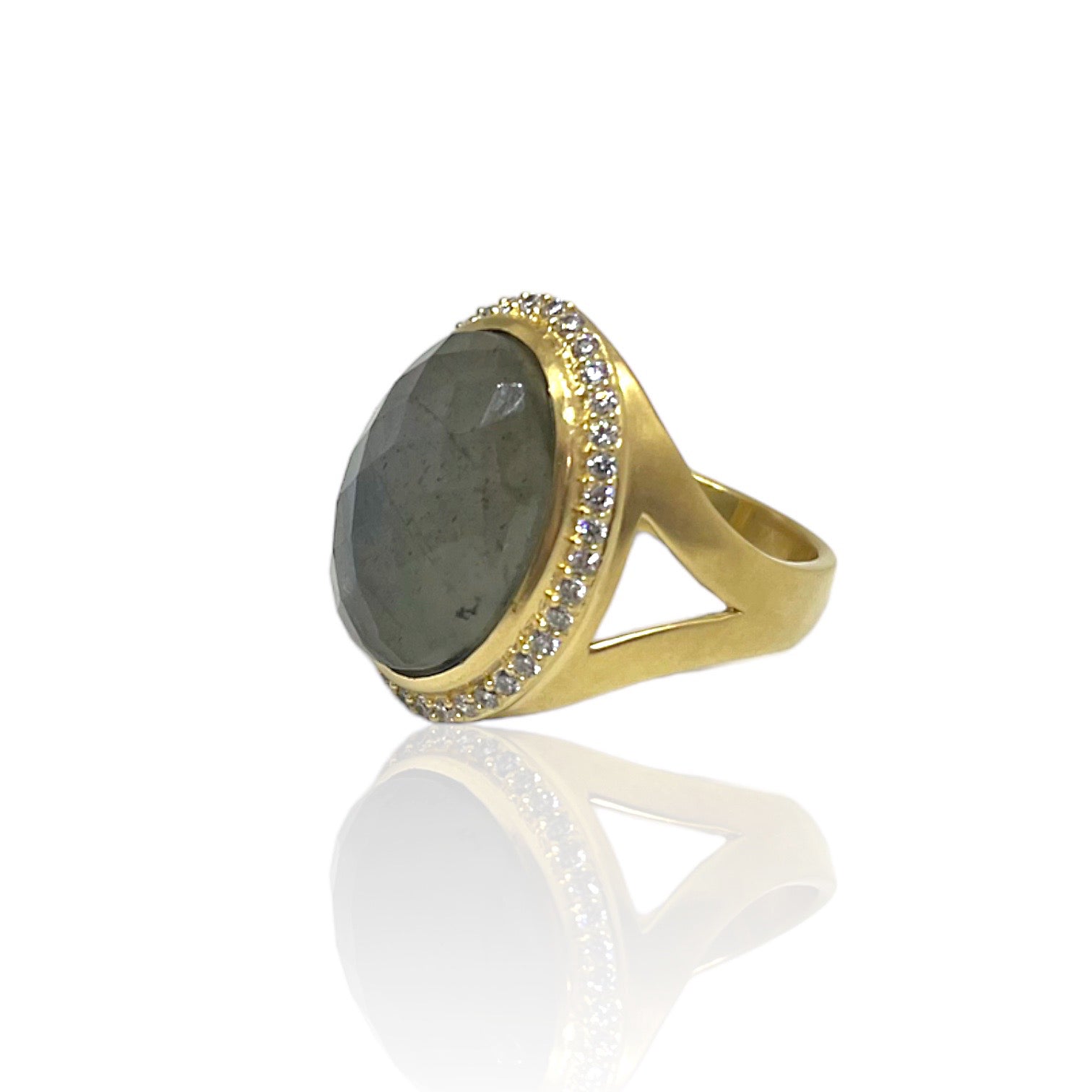 GOLD LABRADORITE FORTE RING