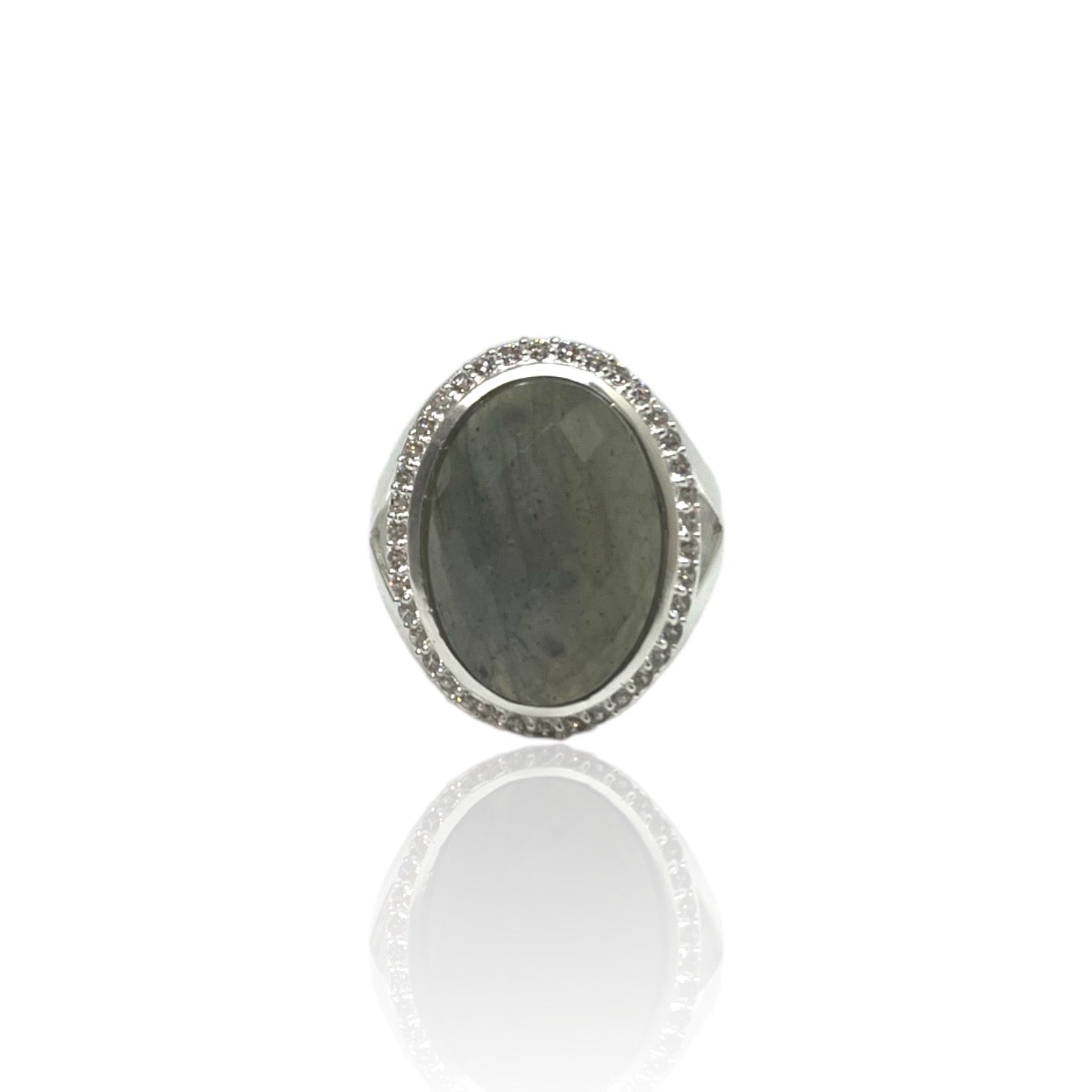 SATIN SILVER LABRADORITE FORTE RING - Tat2 Designs