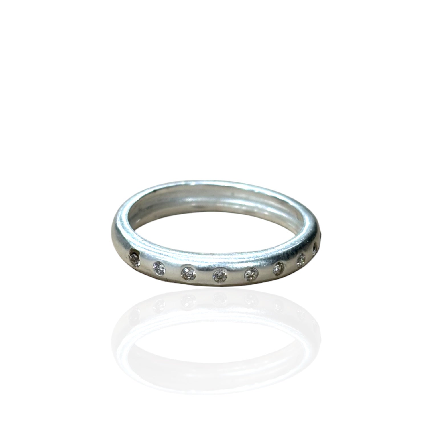 SILVER VIERA SIGNATURE ROW RING