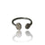 BLACK RHODIUM OPEN BAND OVAL RING
