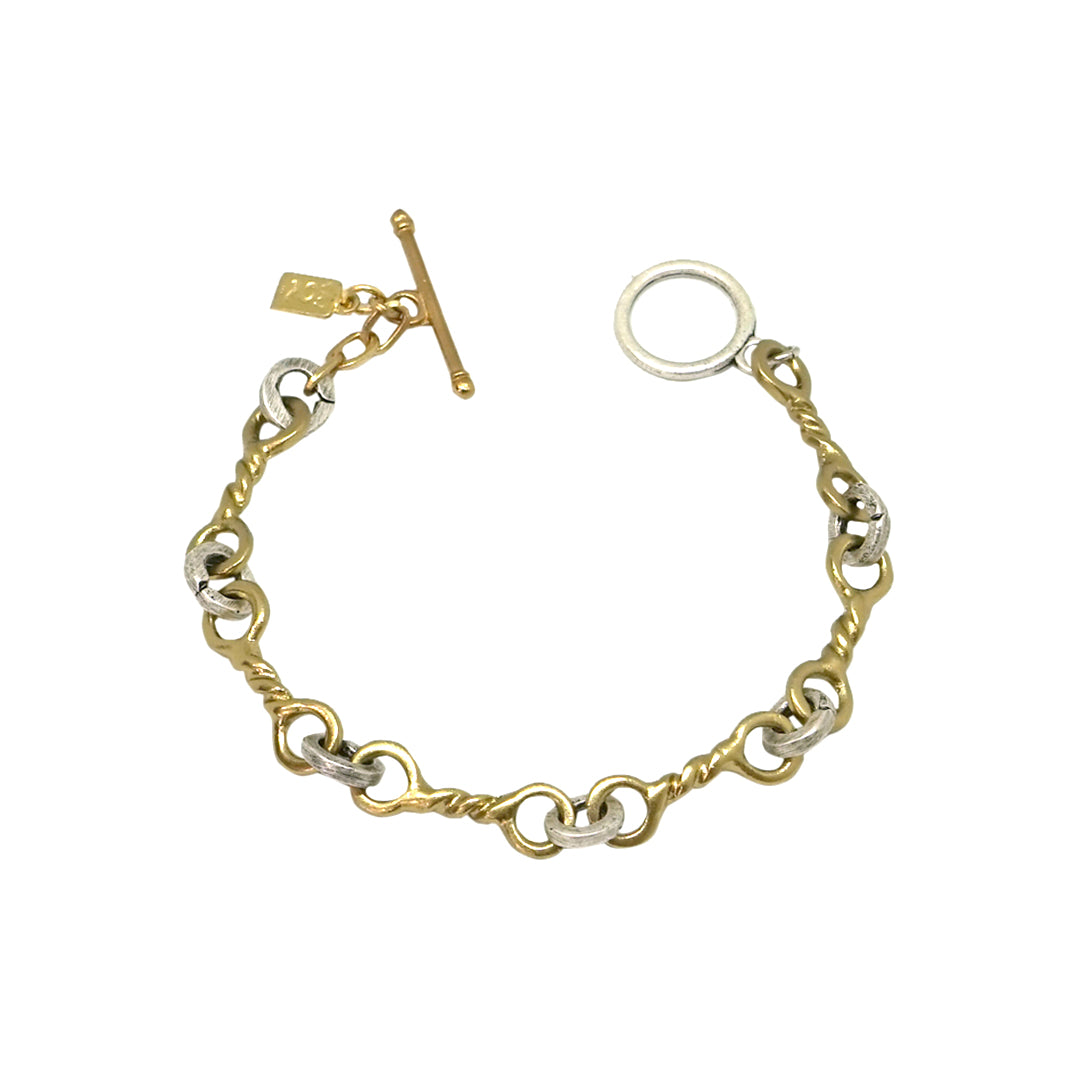 Copper Twisted Gold Chain Brass Bracelet – TJORI