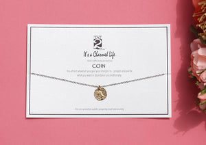 GOLD COIN KEEPSAKE CHARMED LIFE NECKLACE 
