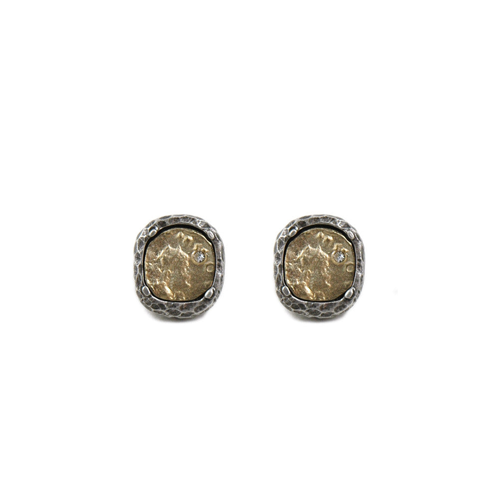 Golden Posy Diamond Studs – Anabela Chan Joaillerie