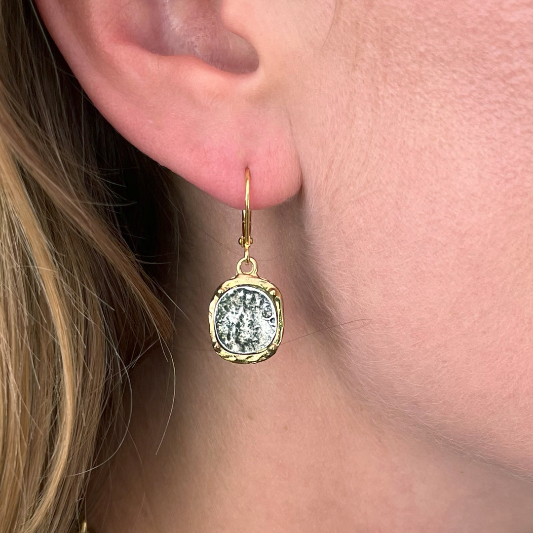 Double Coin Earrings | Gold Coin Earrings | Coin Dangle Earrings – Gorge  Malorge